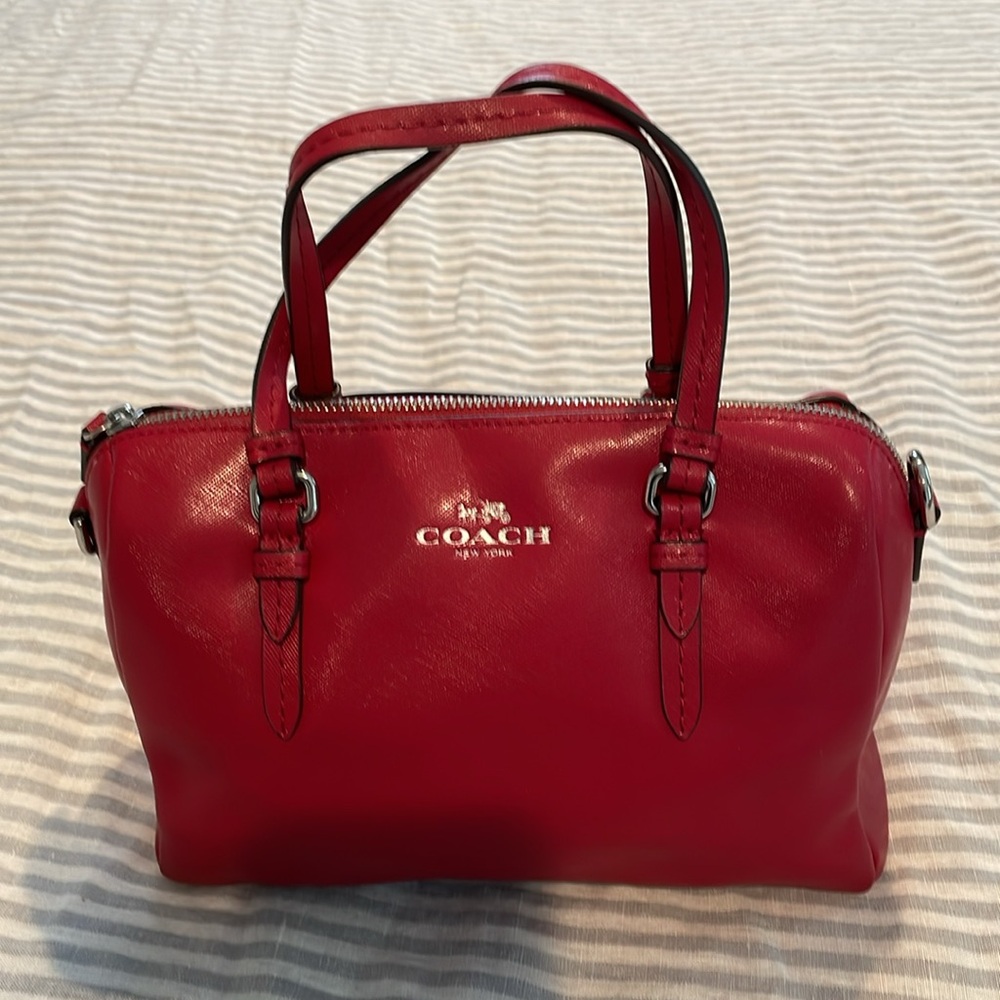 Coach Red Leather Bag